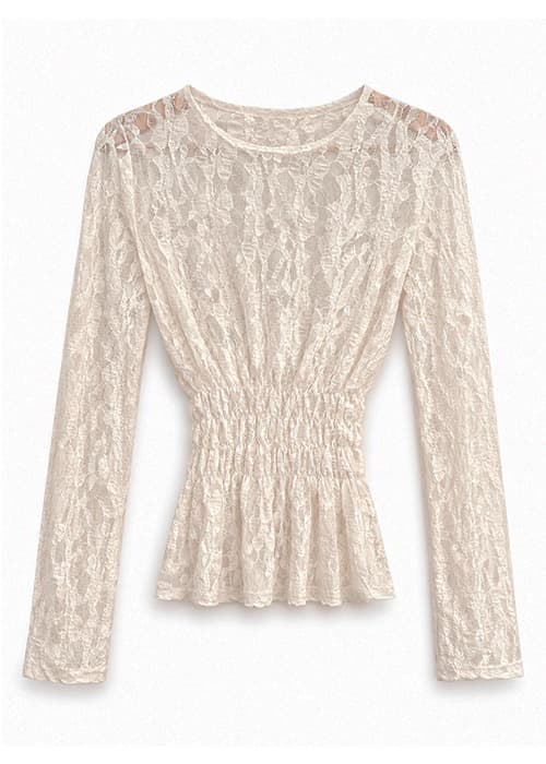 Remera Encaje Blanca