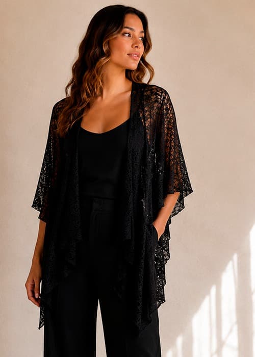 Poncho de encaje