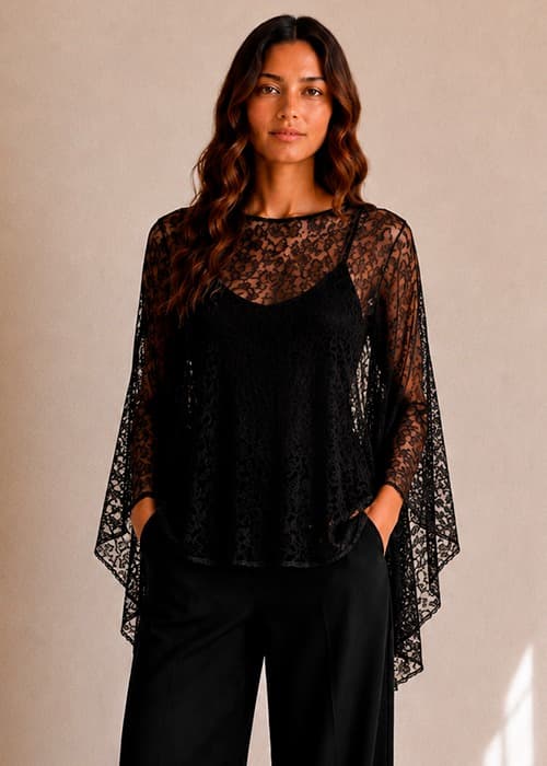 Poncho de encaje