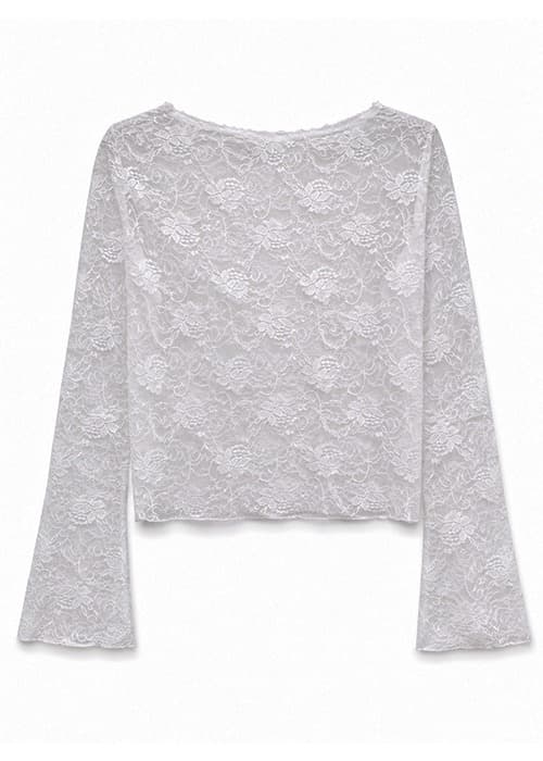Remera Encaje Campana