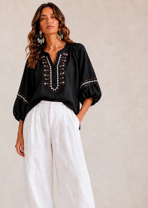 Bluson Boho Bordado Black