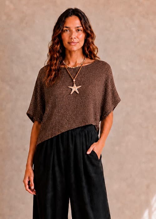 Remera Desahujada Lurex