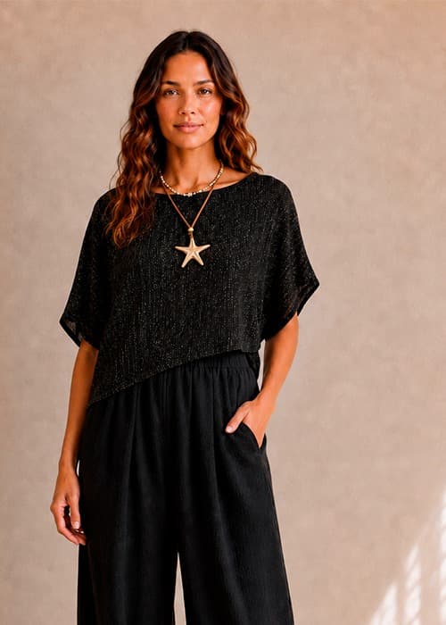 Remera Desahujada Lurex
