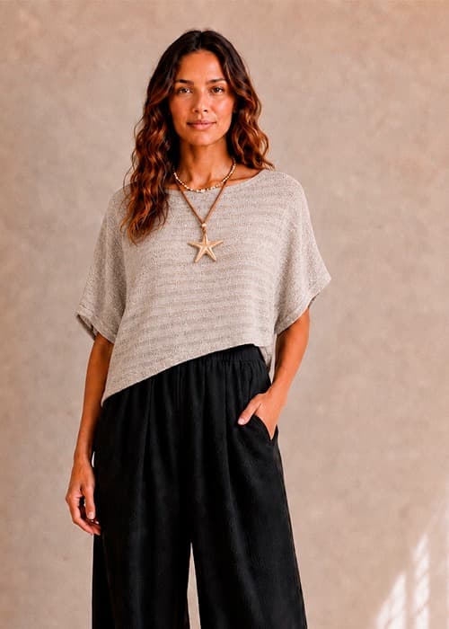 Remera Desahujada Lurex