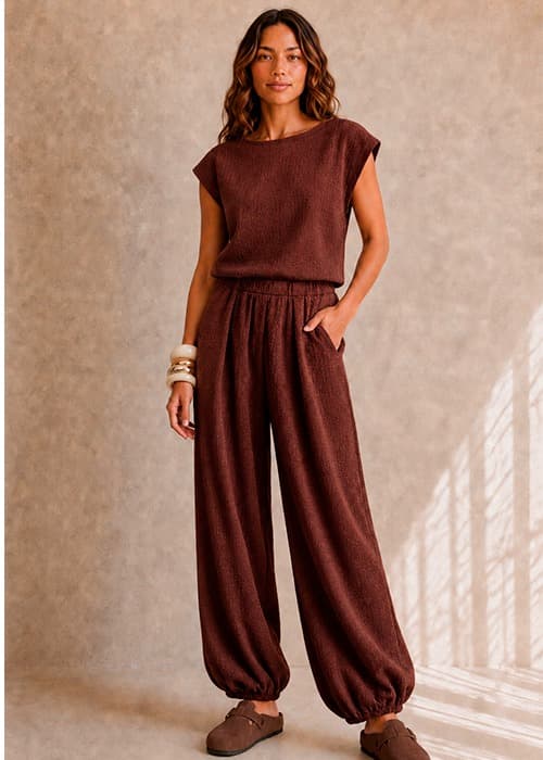Pantalón Baloon Cloque
