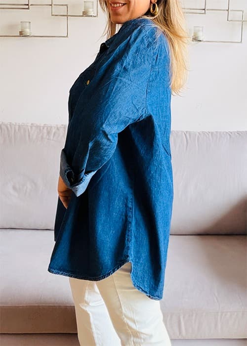 Maxicamisa Denim