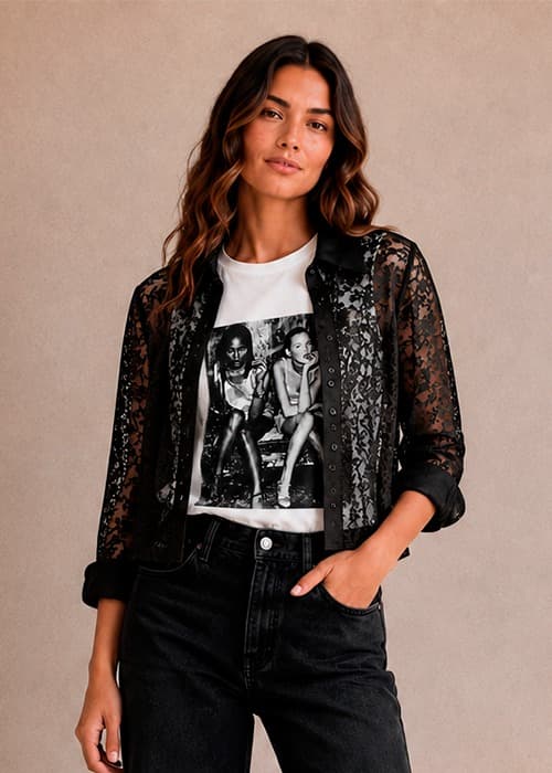 Camisa de Encaje