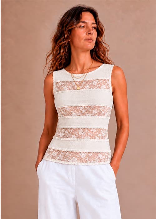 Musculosa Encaje AMPLIA SPANDEX