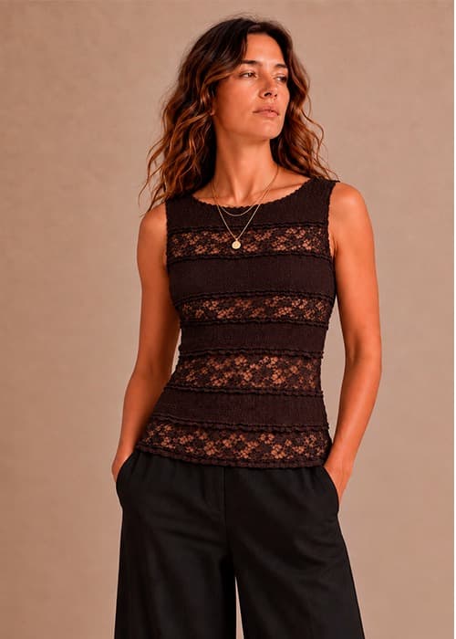 Musculosa Encaje AMPLIA SPANDEX