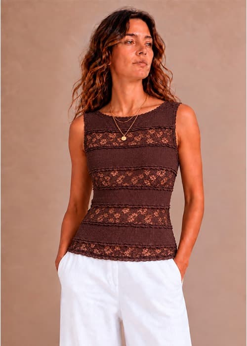 Musculosa Encaje AMPLIA SPANDEX