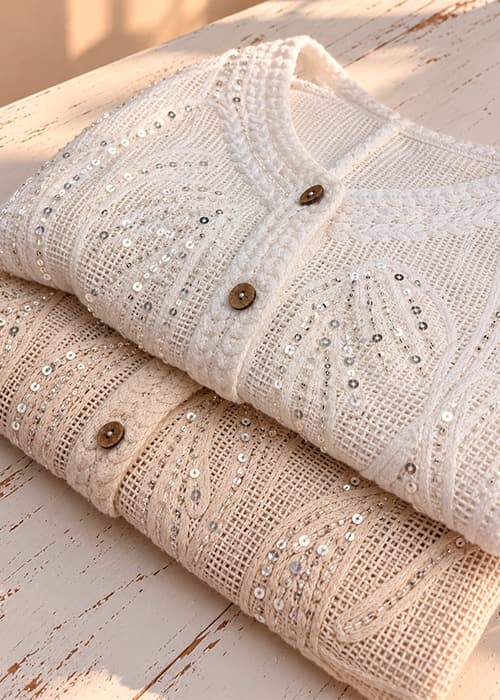Cardigan Tejido hojas