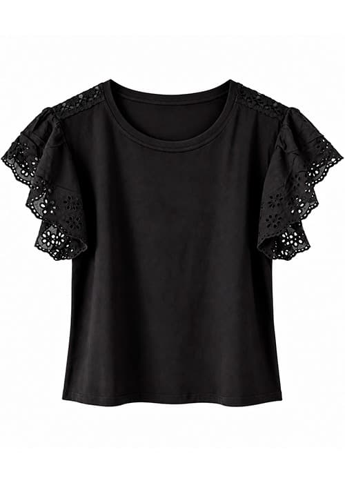 Remera Mangas Broderie
