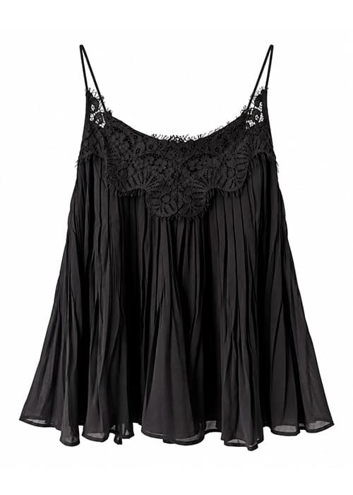 Musculosa de Gasa Plisada