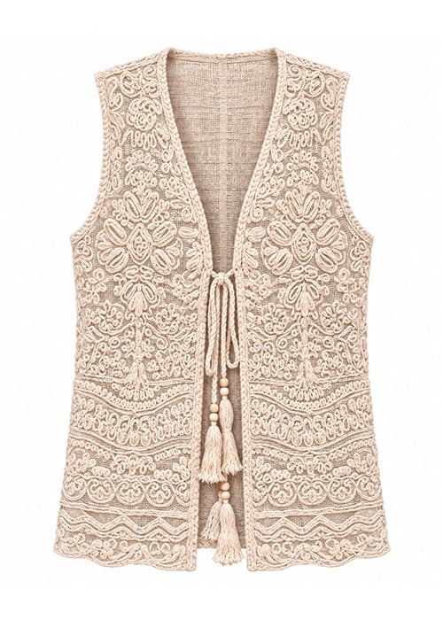 Chaleco Crochet Largo