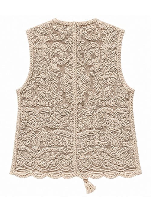 Chaleco Crochet Largo