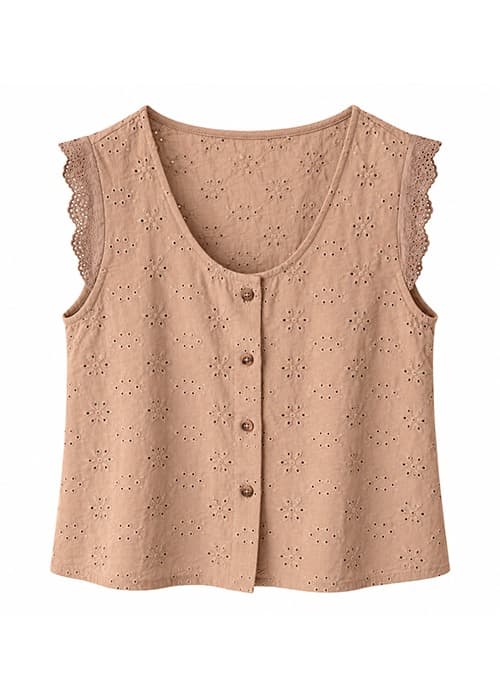 Blusa Broderie Vison