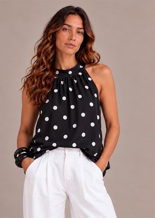 Blusa Halter Lunares