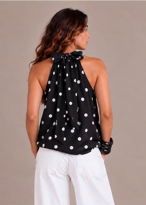 Blusa Halter Lunares