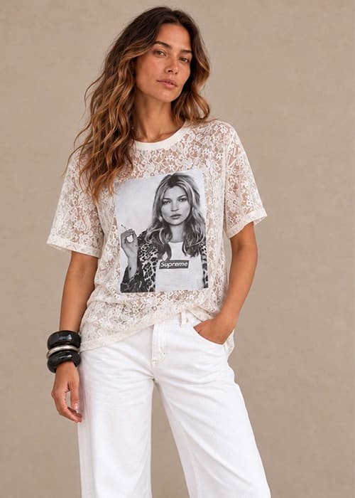 Remeron encaje con estampa