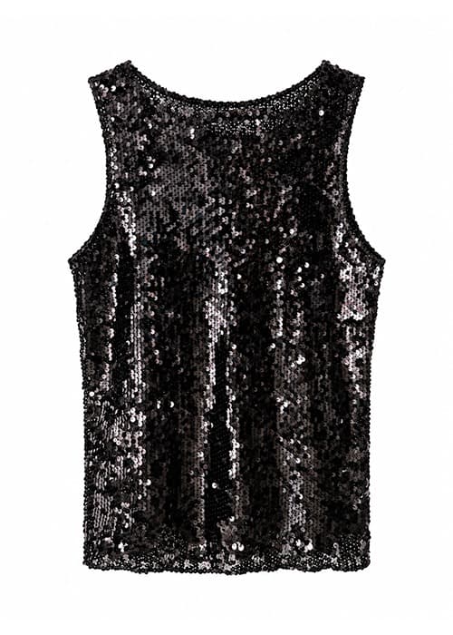 Musculosa Lentejuelas Negras