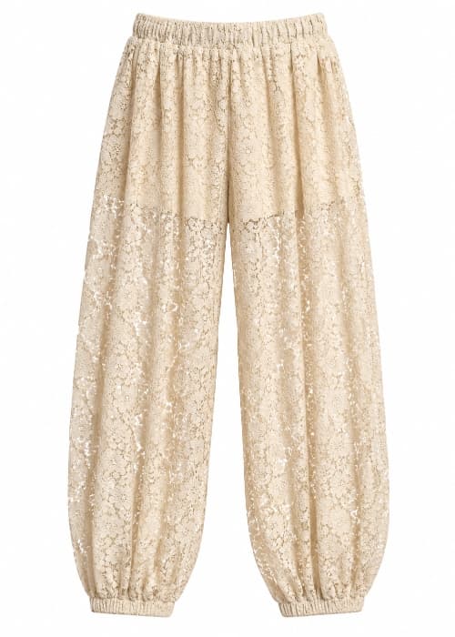 Pantalón Encaje Manteca