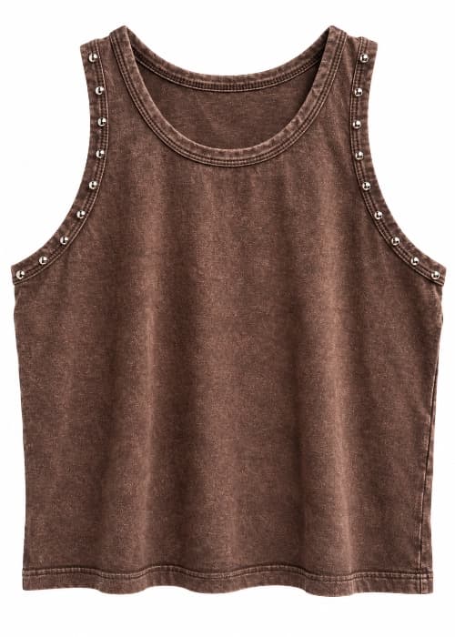 Musculosa washed Tachas