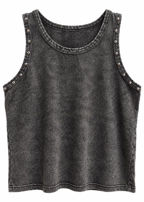 Musculosa washed Tachas