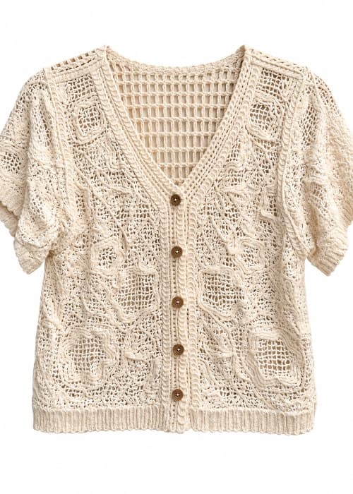 Saco crochet bitono