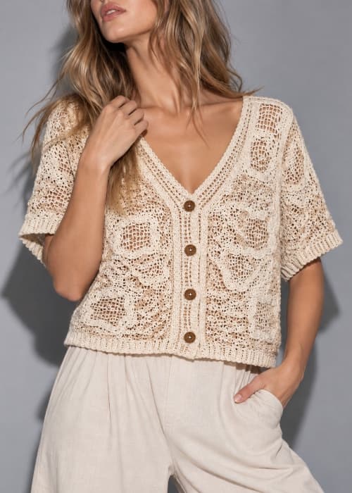 Saco crochet bitono
