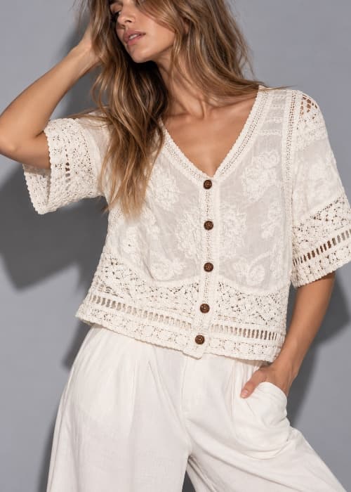 Blusa con crochet