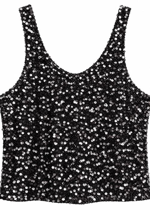 Musculosa Lentejuelas Plata