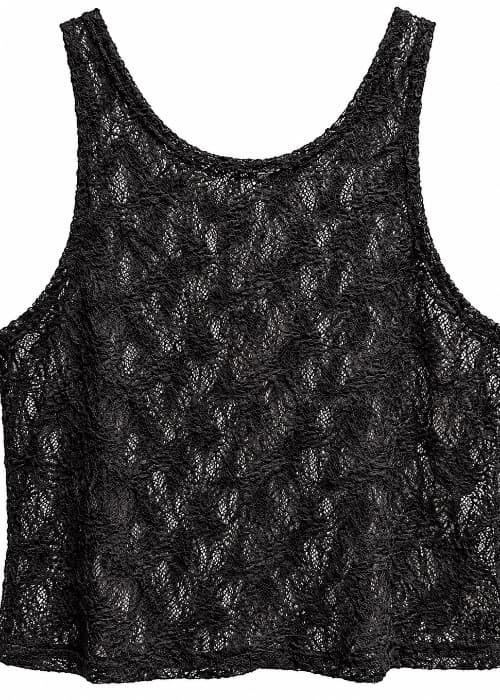 Musculosa encaje elastizado
