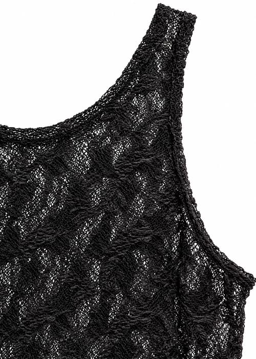 Musculosa encaje elastizado