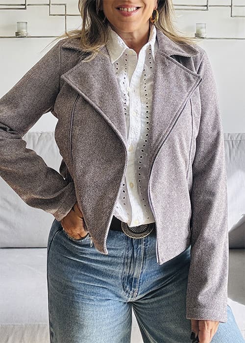 Chaqueta paño espiga