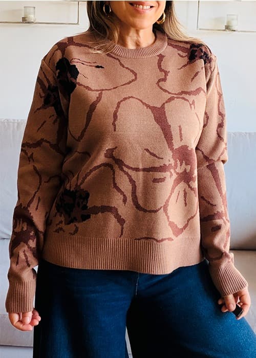 Sweater flores vison