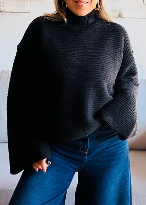 Sweater lana acanalado