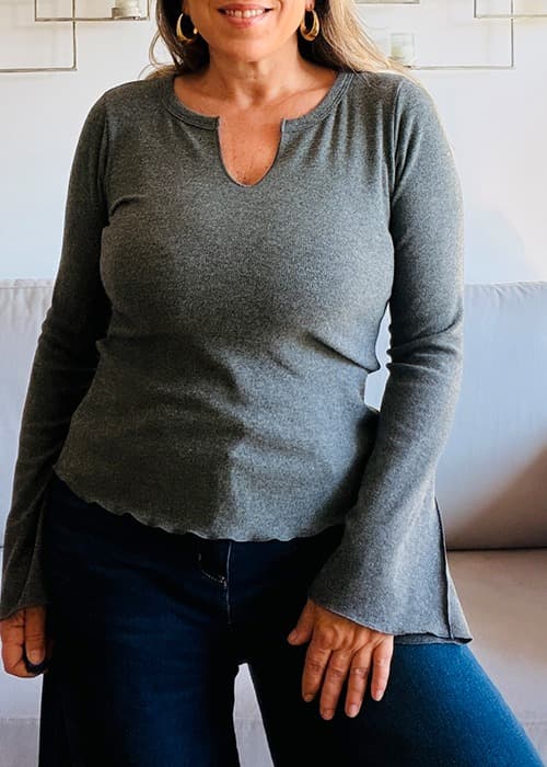 Eemera Lanilla manga acampanada