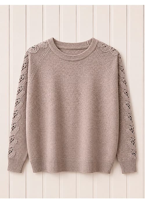 Sweater macrame mangas