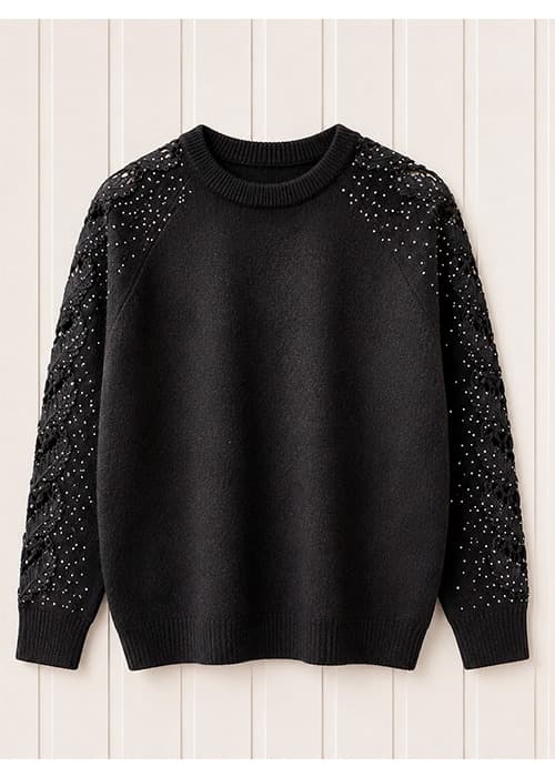Sweater macrame mangas